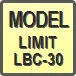 Piktogram - Model: Limit LBC-30
